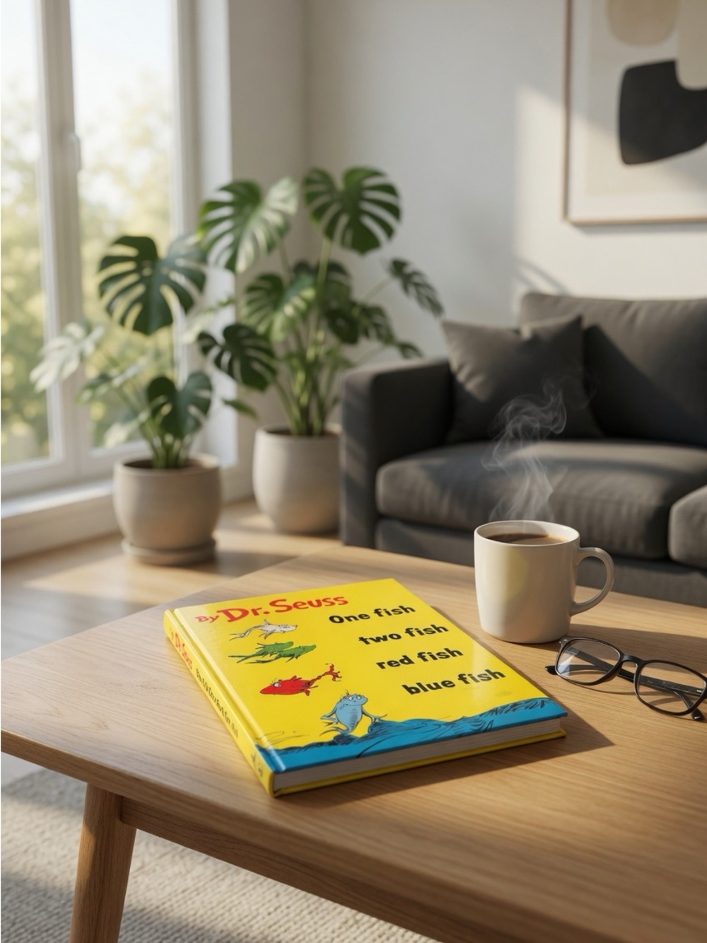Dr. Seuss Yellow Cover One Fish Two Fish Red Fish Blue Fish